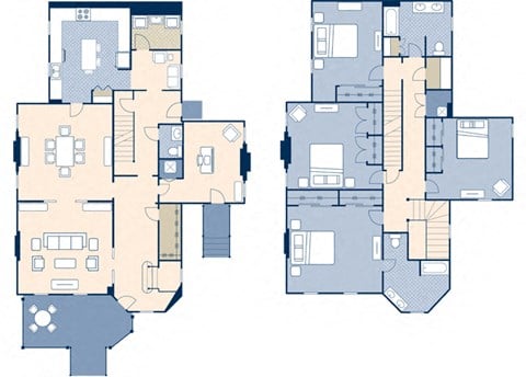 Floor plan for 4 beds, 2.5 baths, 3900 sqft